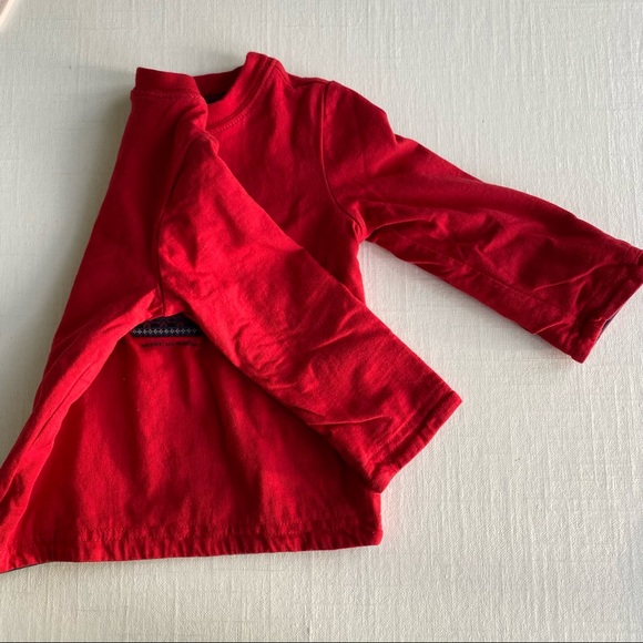 Janie And Jack Reversible Long Sleeve Reindeer And Striped Shirt 12/18M - Picture 5 of 8